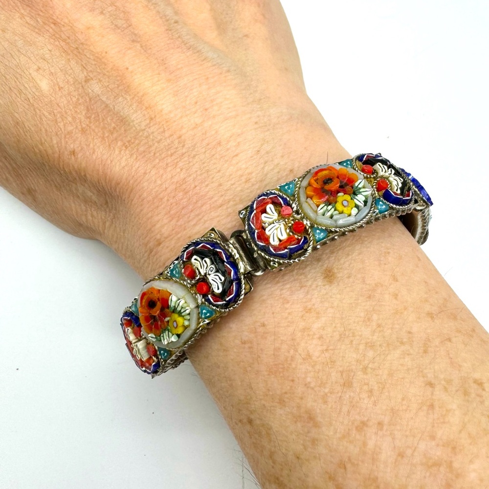 ❤️🩶 Vintage mosaic tourist bracelet 🩶❤️